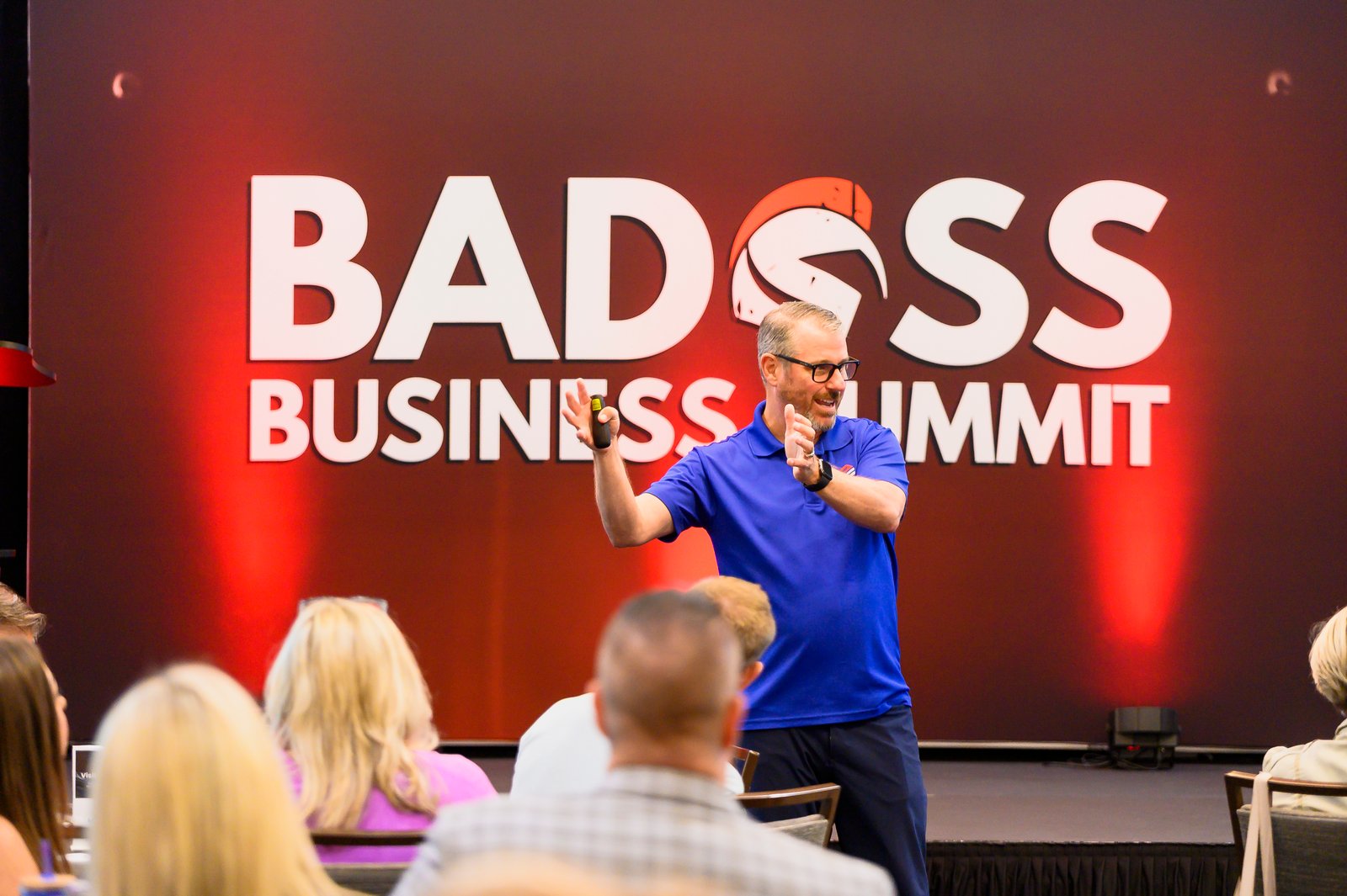 Speaker commanding the BABS main stage